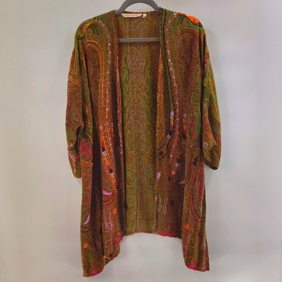 Soft Surroundings Tapestry Kimono Small Medium Embroidered - Picture 1 of 7